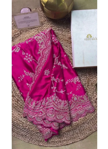 Ruhi Soft Rangoli Silk Embroidery Work Saree Wholesalers In Delhi